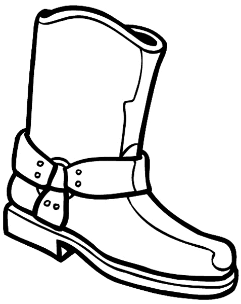 Man's boot vinyl sticker. Customize on line. Shoes 083-0136